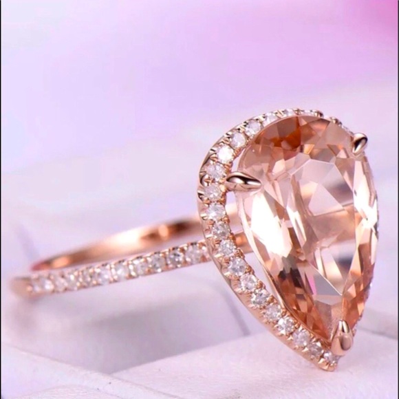 🆕GORGEOUS! 14K Rose Gold 2.5Ct Morganite Ring - Picture 8 of 8